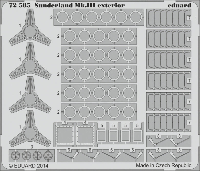 Eduard BIG7289 SUNDERLAND Mk. III 1/72 ITALERI – zdjęcie 5