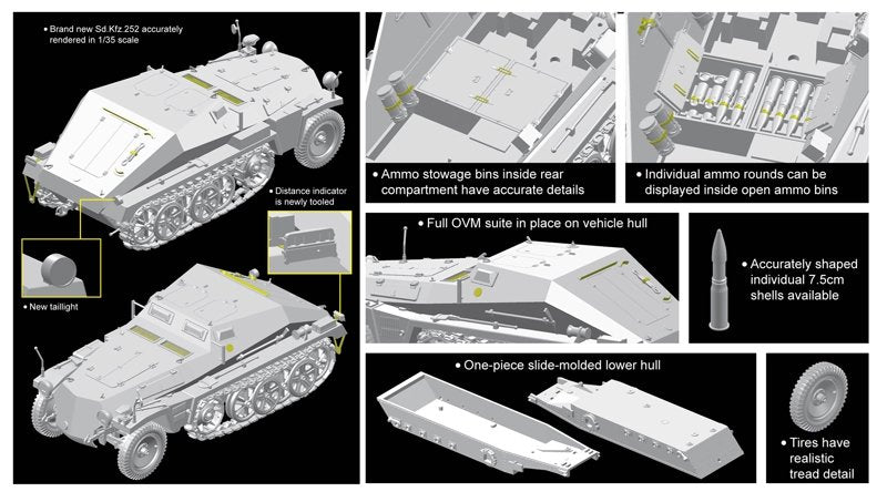 Dragon 6718 Sd.Kfz.252 leichte Gepanzerte Munitionskraftwagen mit Sd.Ah.32/1 Trailer 1/35 – image 3