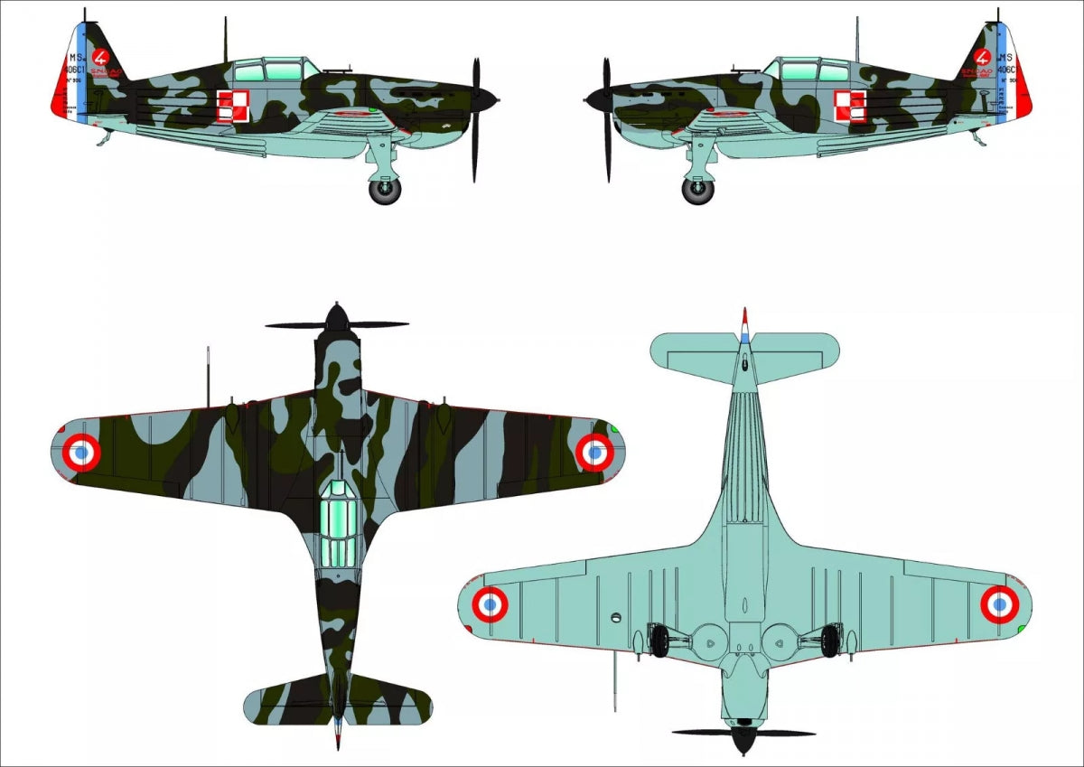 Dora Wings 48031 Morane-Saulnier MS.406C.1 - Battle Of France 1/48 – Bild 9