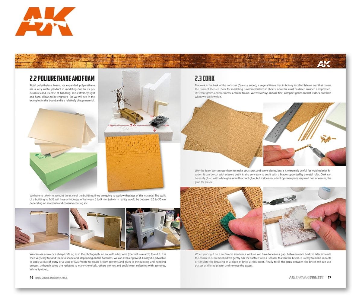 AK Interactive AK256 AK LEARNING 09: THE ULTIMATE GUIDE TO MAKE BUILDINGS IN DIORAMAS (English) – zdjęcie 7