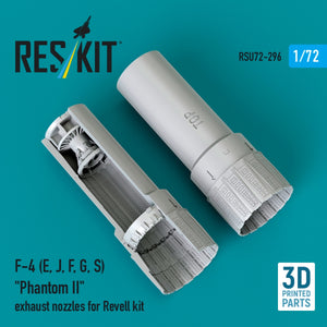 RESKIT RSU72-0296 F-4 (E, J, F, G, S) &amp;quot;Phantom II&amp;quot; exhaust nozzles for Revell kit (3D Printed) 1/72
