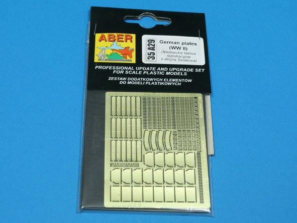Aber 35A029 Niemieckie tablice rejestracyjne (II Wojna Światowa) 1/35 – zdjęcie 3