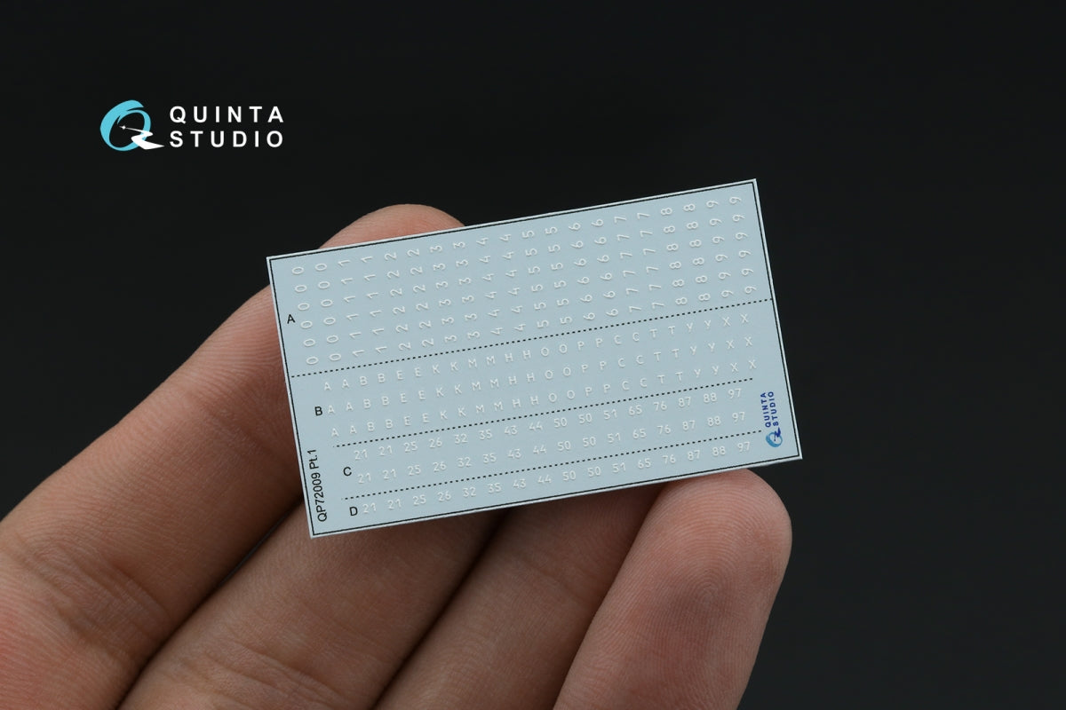 Quinta Studio QP72009 Typesetting Russian military license plates -1993-Present (State Standart 50577-93) (All kits) 1/72 – zdjęcie 5
