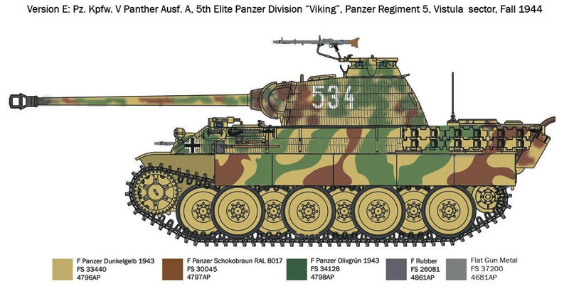 Italeri 7018 Sd.Kfz. 171 Pz.Kpfw. V Panther Ausf. A 1/72 – zdjęcie 8