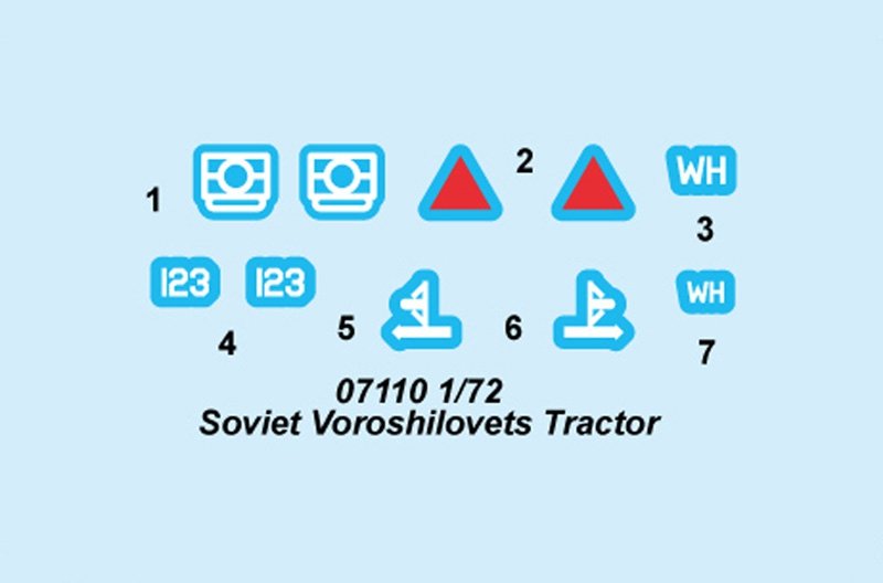 Trumpeter 07110 Soviet Voroshilovets Tractor 1/72 – zdjęcie 3
