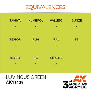 AK Interactive AK11128 LUMINOUS GREEN – STANDARD 17ml – zdjęcie 3