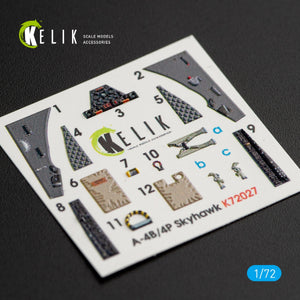 KELIK K72027 A-4(B,P) &amp;quot;SKYHAWK&amp;quot; INTERIOR 3D DECALS FOR AIRFIX KIT 1/72