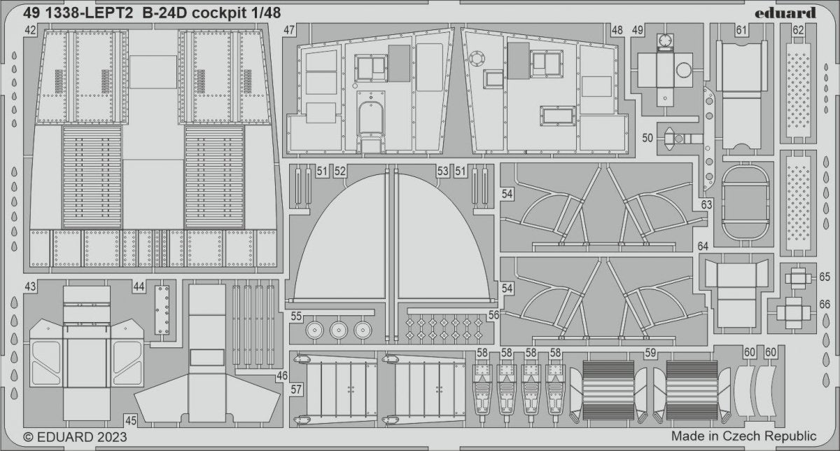 Eduard 491338 B-24D cockpit REVELL 1/48 – image 2