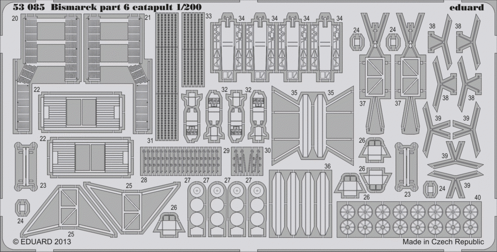 Eduard 53085 Bismarck part 6 - catapult 1/200 TRUMPETER – zdjęcie 2
