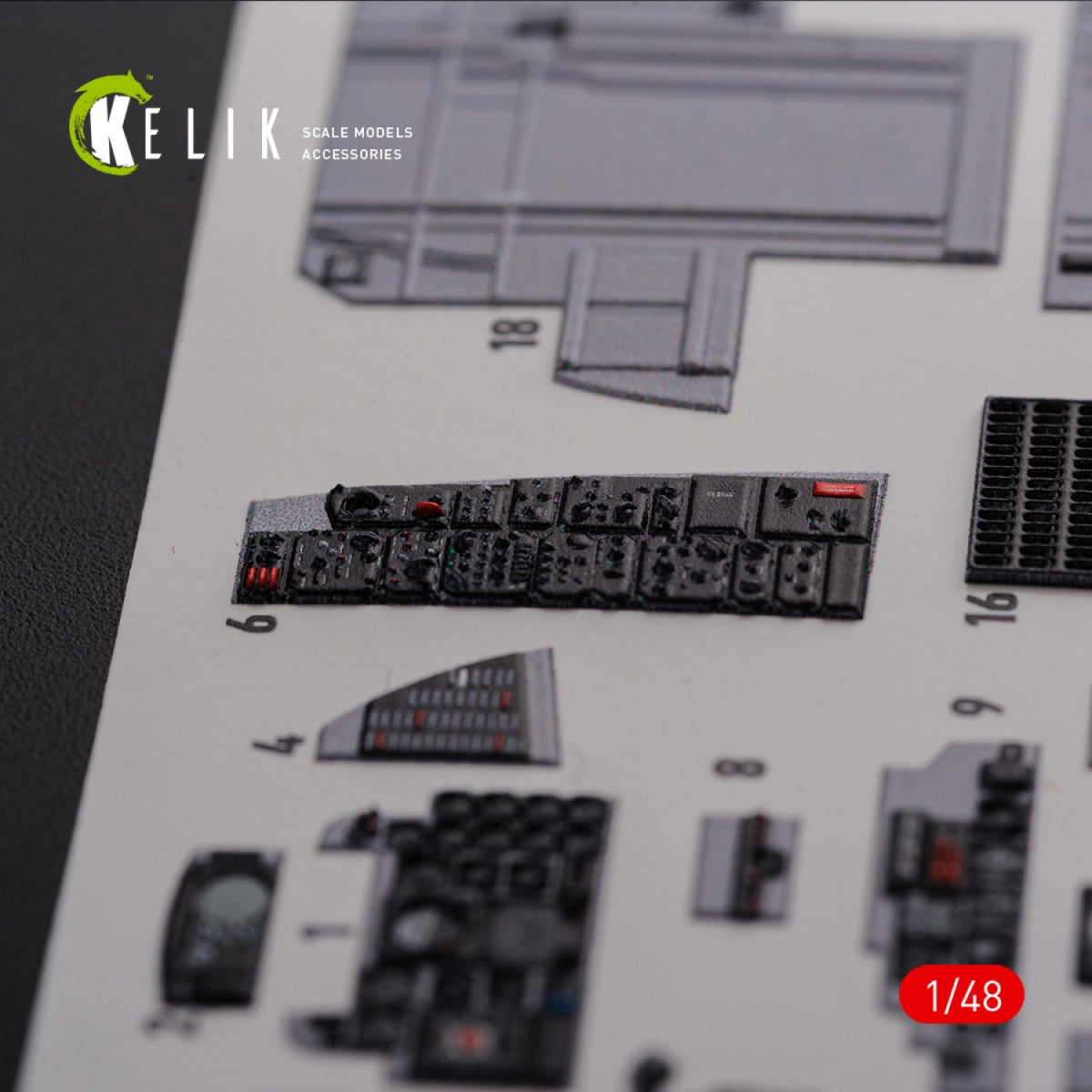 KELIK K48089 F-4J &amp;quot;Phantom II&amp;quot; interior 3D decals for Academy kit 1/48 – zdjęcie 4