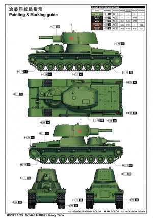 Trumpeter 09591 Soviet T-100Z Heavy Tank 1/35 – immagine 4