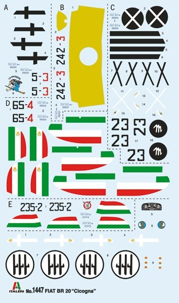 Italeri 1447 Fiat BR.20 Cicogna 1/72 – immagine 4