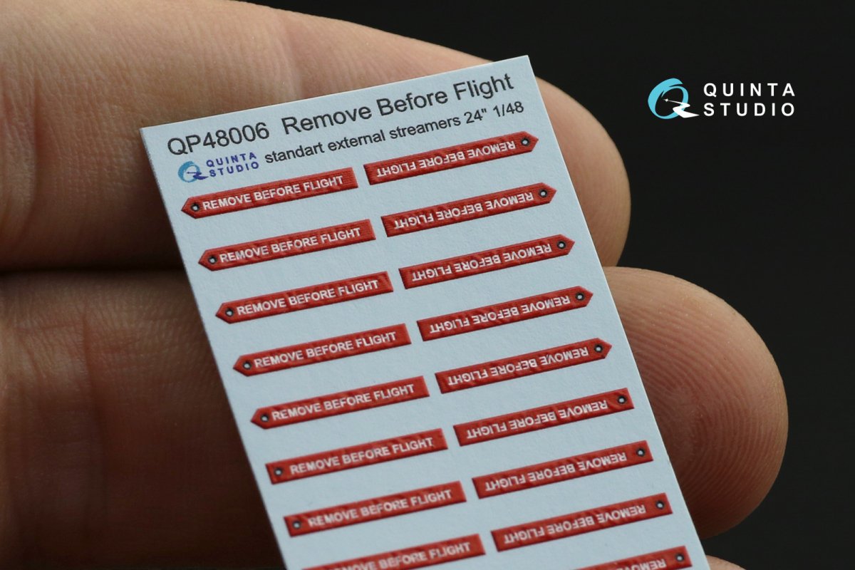 Quinta Studio QP48006 &amp;quot;Remove Before Flight&amp;quot; standart external streamer 24&amp;quot;, 20 Pcs 1/48 – zdjęcie 11