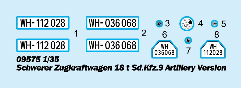 Trumpeter 09575 Schwerer Zugkraftwagen 18 t Sd.Kfz.9 Artillery Version 1/35 – zdjęcie 4