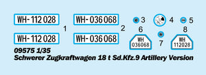 Trumpeter 09575 Schwerer Zugkraftwagen 18 t Sd.Kfz.9 Artillery Version 1/35 – zdjęcie 4