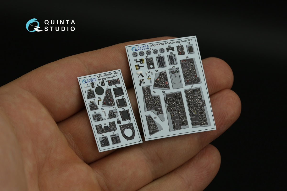Quinta Studio QDS-48395 F-14A 3D-Printed &amp;amp; coloured Interior on decal paper (Hobby Boss) (Small version) 1/48 – zdjęcie 6