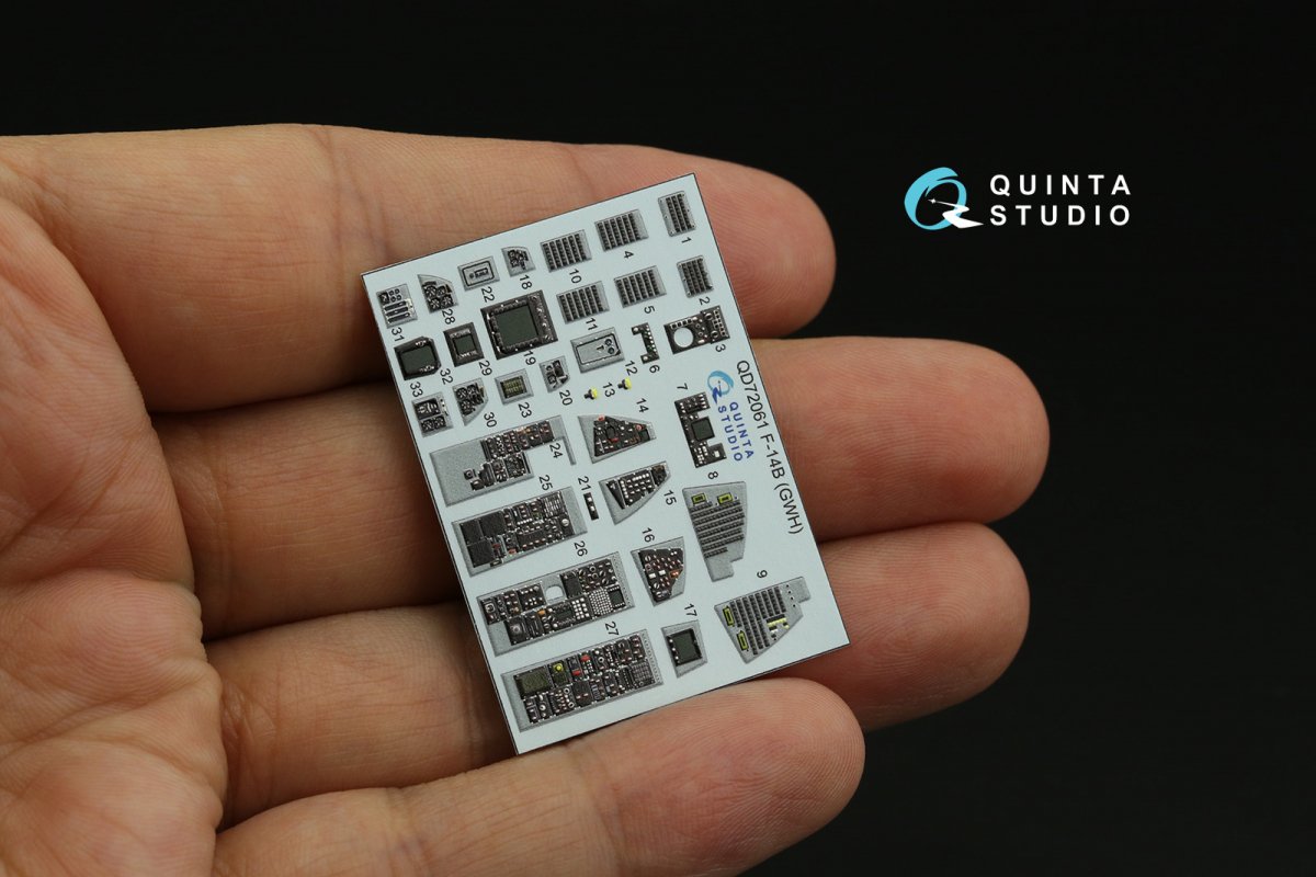 Quinta Studio QD72061 F-14B 3D-Printed &amp;amp; coloured Interior on decal paper (GWH) 1/72 – zdjęcie 5