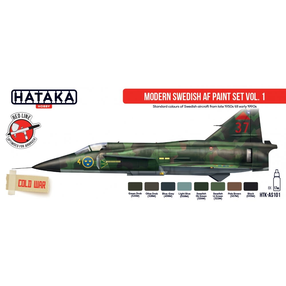 Hataka HTK-AS101 Modern Swedish AF paint set vol.1 (8x17ml) – zdjęcie 2