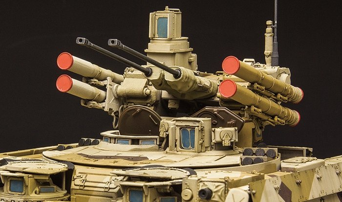 Meng Model TS-010 RUSSIAN TERMINATOR FIRE SUPPORT COMBAT VEHICLE BMPT w/KMT-8 1/35 – zdjęcie 7