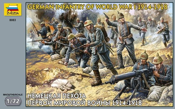 Zvezda 8083 Infanterie allemande de la Première Guerre mondiale (1914-1918) 1/72