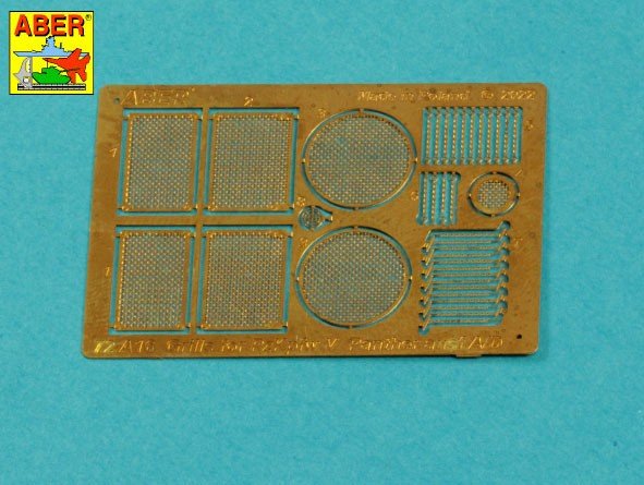 Grilles Aber 72A16 pour German Panther, Ausf.A/D / PzKpfw. V, Ausf.A/D, Panther - Grilles 1/72