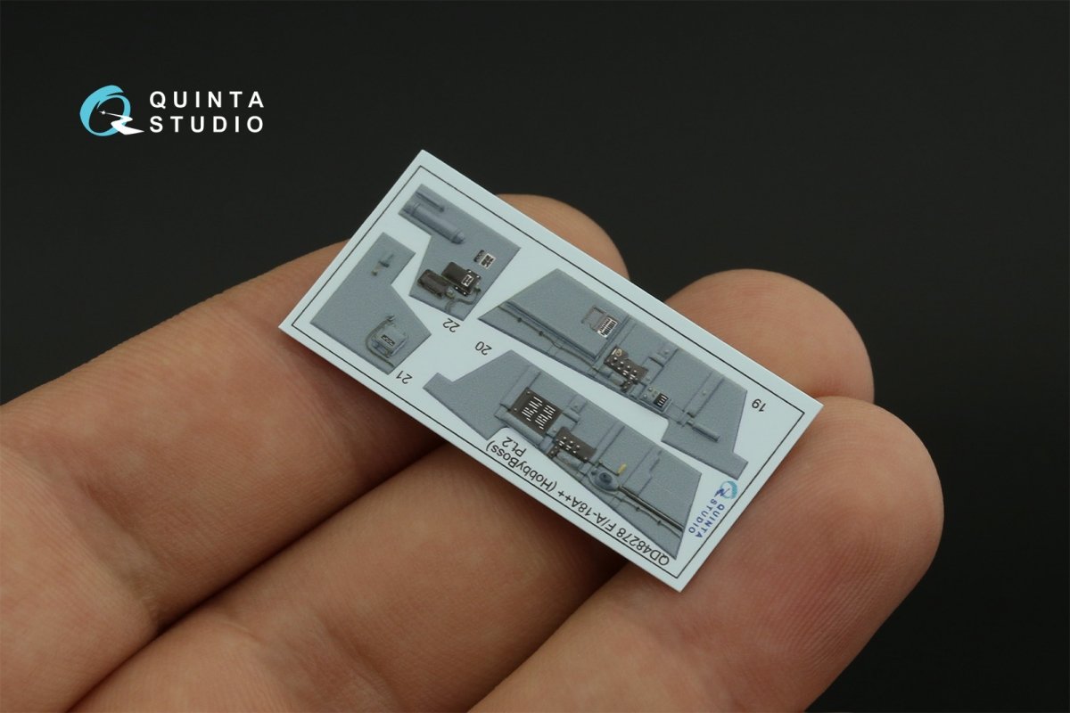 Quinta Studio QD48278 F/A-18А++ 3D-Printed &amp;amp; colored Interior on decal paper (HobbyBoss) 1/48 – image 7