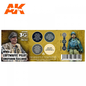 AK Interactive AK11690 WWII LUFTWAFFE PILOT UNIFORM COLORS 4x17 ml – zdjęcie 2