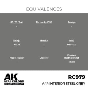 AK Interactive RC979 A-14 Interior Steel Grey 17 ml – zdjęcie 3