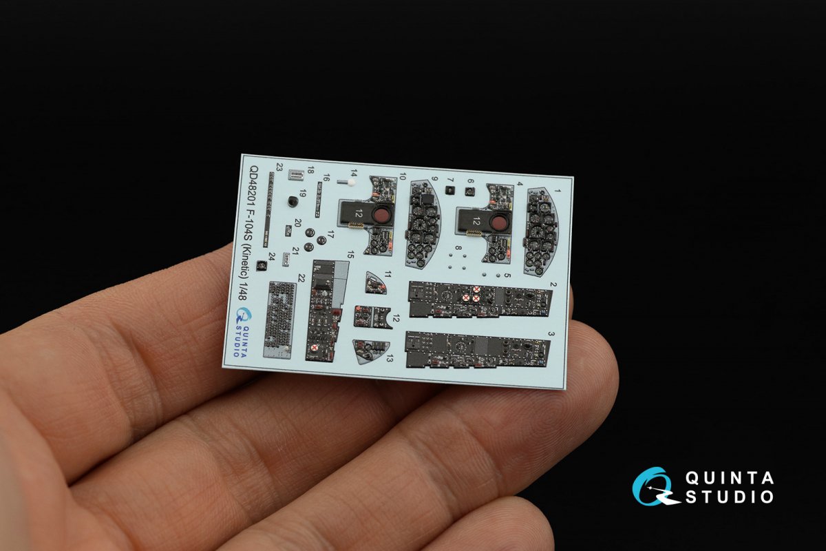 Quinta Studio QD48201 F-104S 3D-Printed &amp;amp; coloured Interior on decal paper (Kinetic) 1/48 – zdjęcie 6