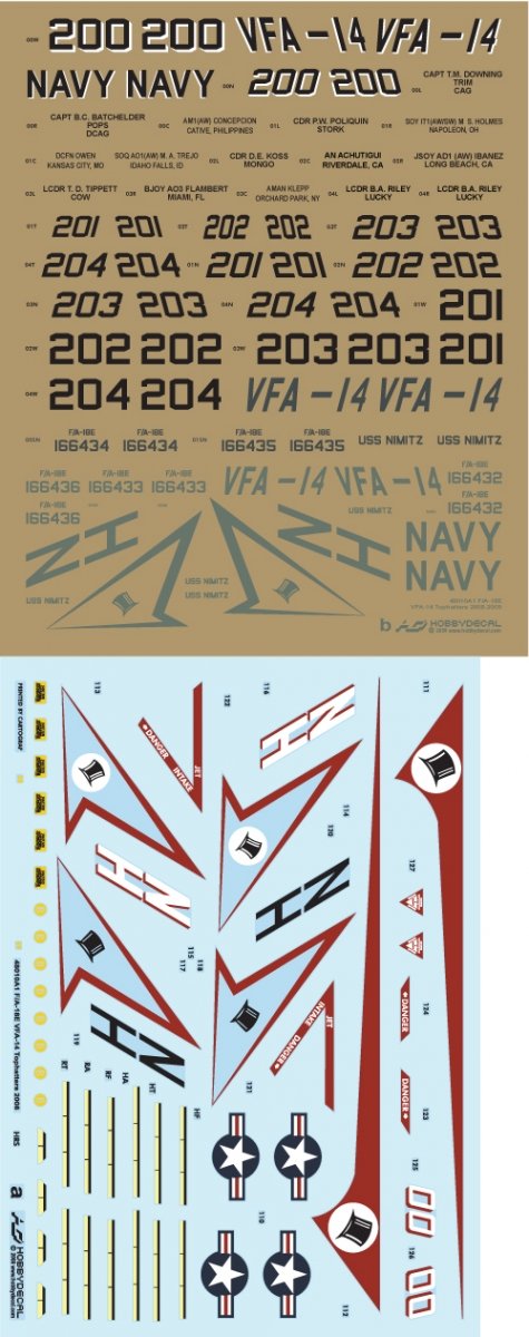 HobbyDecal AL48010V1 F/A-18E Tophatters 2008-2009 1/48 – Bild 5