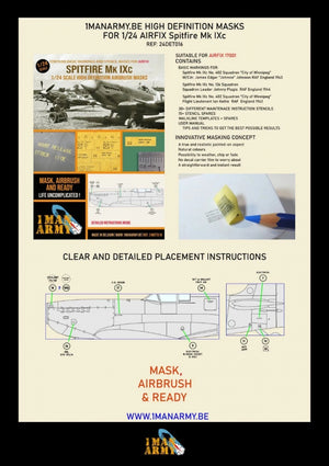 1 Man Army 24DET016 Supermarine Spitfire Mk IXc Airfix 1/24 – zdjęcie 2