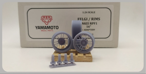 Yamamoto Model Parts YMPRIM2 Enkei RPF1 17&amp;#39; Rims + Adapters 1/24
