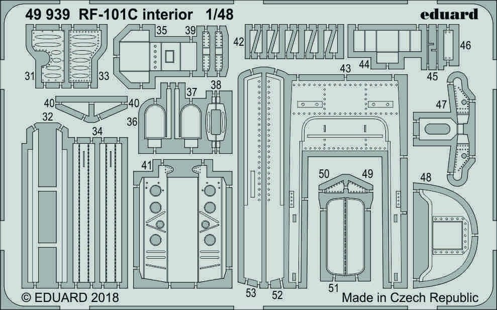 Eduard 49939 RF-101C interior 1/48 KITTY HAWK – zdjęcie 2