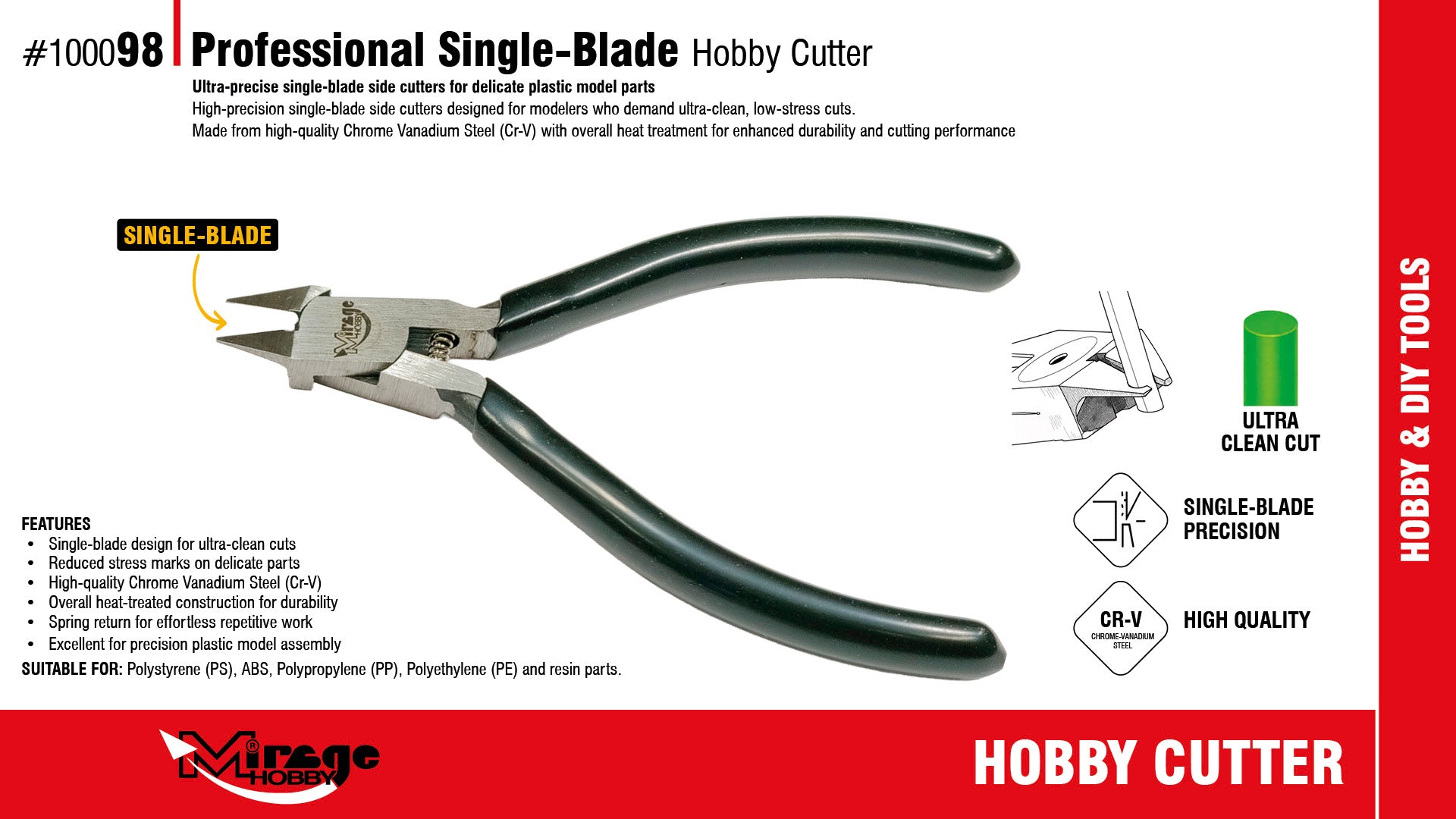 Mirage 100098 Professional Single-Blade Hobby Cutter – zdjęcie 2