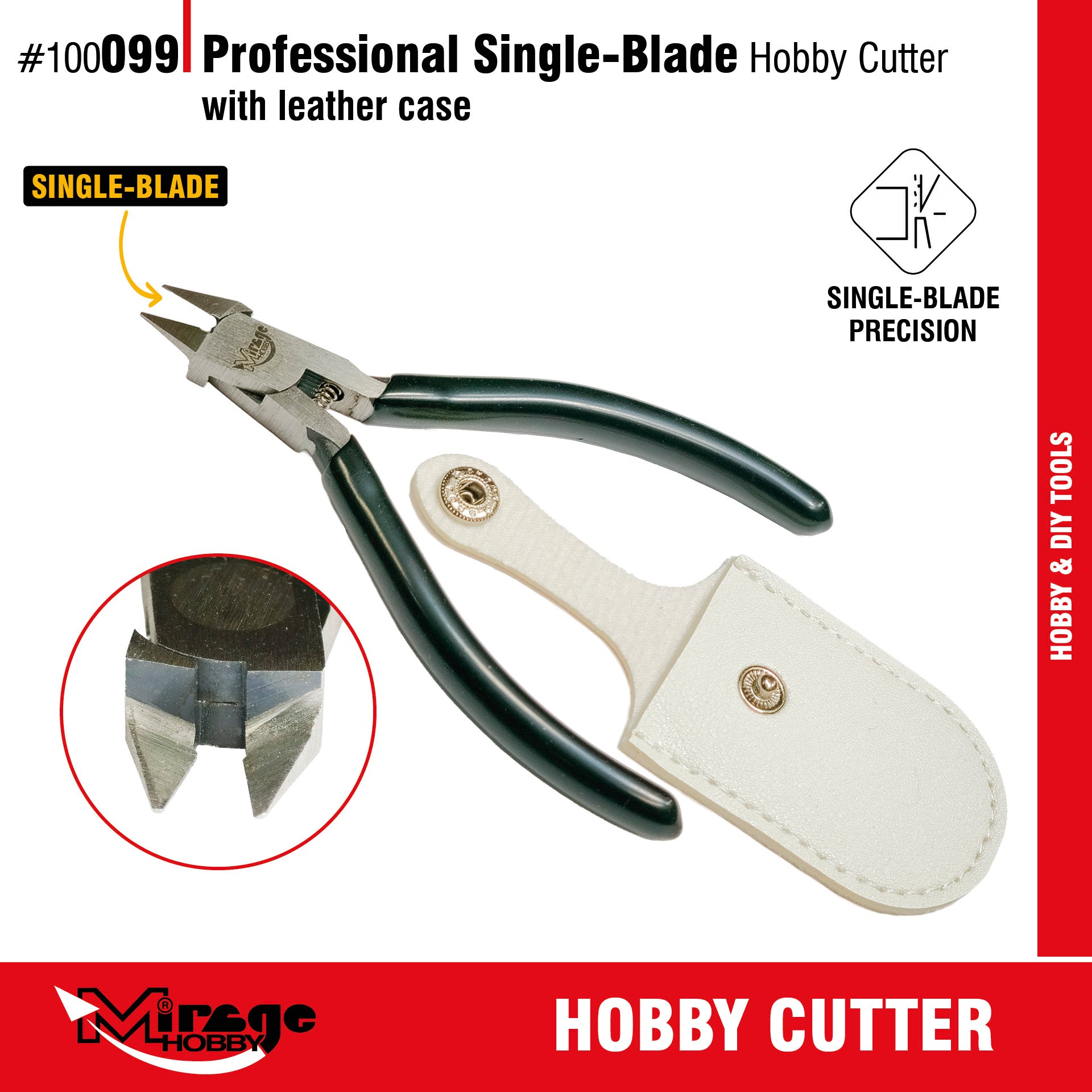 Mirage 100099 Professional Single-Blade Hobby Cutter with Leather Case