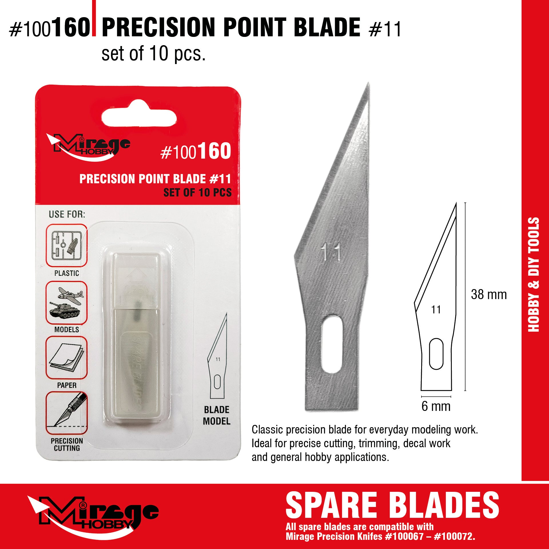 Mirage 100160 Precision Point Blade (10 pcs) – zdjęcie 2