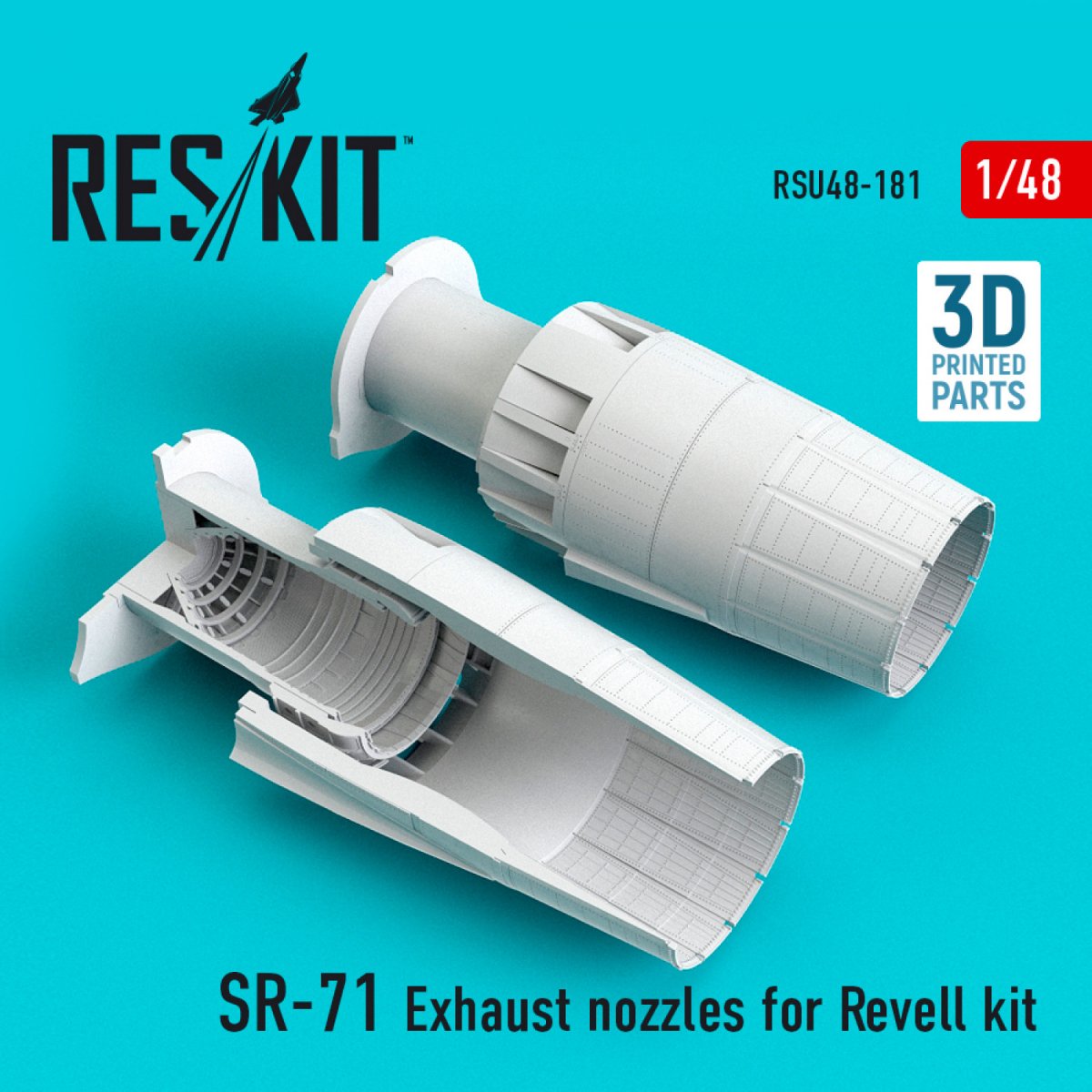 RESKIT RSU48-0181 SR-71 &amp;quot;BLACKBIRD&amp;quot; EXHAUST NOZZLES FOR REVELL KIT 1/48