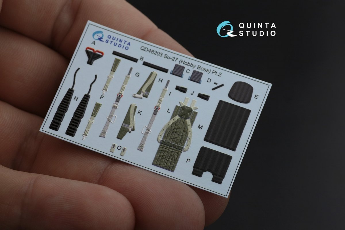 Quinta Studio QD48203 Su-27 3D-Printed &amp;amp; coloured Interior on decal paper ( Hobby Boss ) 1/48 – zdjęcie 11