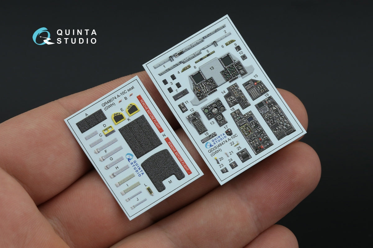 Quinta Studio QD48474 A-10C 3D-Printed coloured Interior on decal paper (GWH) 1/48 – zdjęcie 5