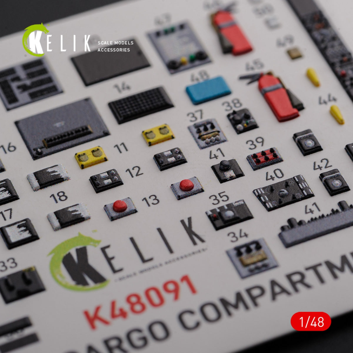 KELIK K48091 CH-46E Cargo compartment interior 3D decals for Academy kit 1/48 – zdjęcie 6