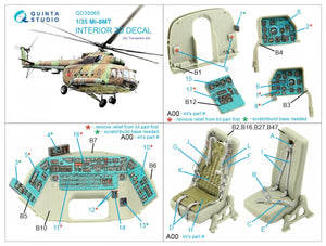 Quinta Studio QD35065 Mi-8MT 3D-Printed &amp;amp; coloured Interior on decal paper (Trumpeter) 1/35 – zdjęcie 7