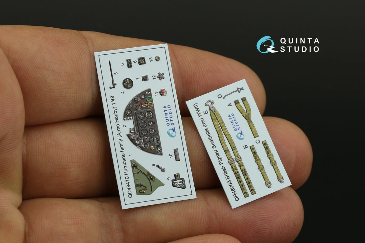 Quinta Studio QD48410 Hurricane family 3D-Printed &amp;amp; coloured Interior on decal paper (Arma Hobby) 1/48 – zdjęcie 11
