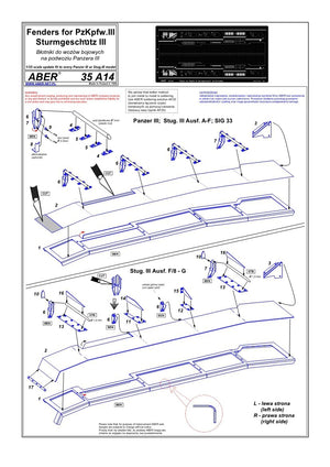 Aber 35A014 Błotniki do PzKpfw III 1/35 – zdjęcie 4