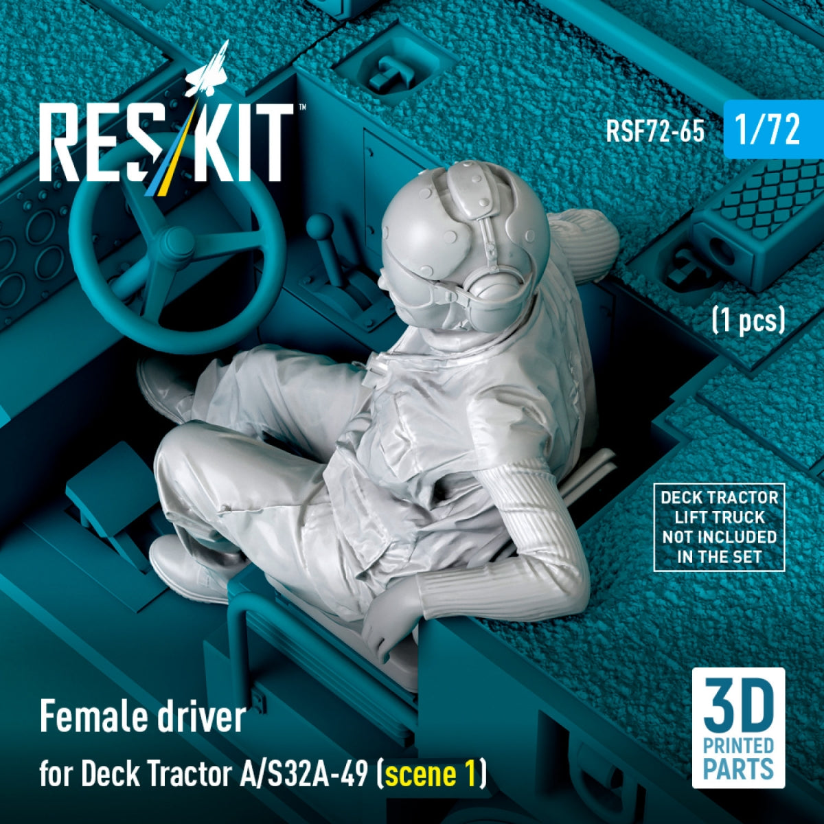 RESKIT RSF72-0065 Female driver for Deck Tractor A/S32A-49 (scene 1) (1 pcs) (3D Printed) 1/72 – zdjęcie 3