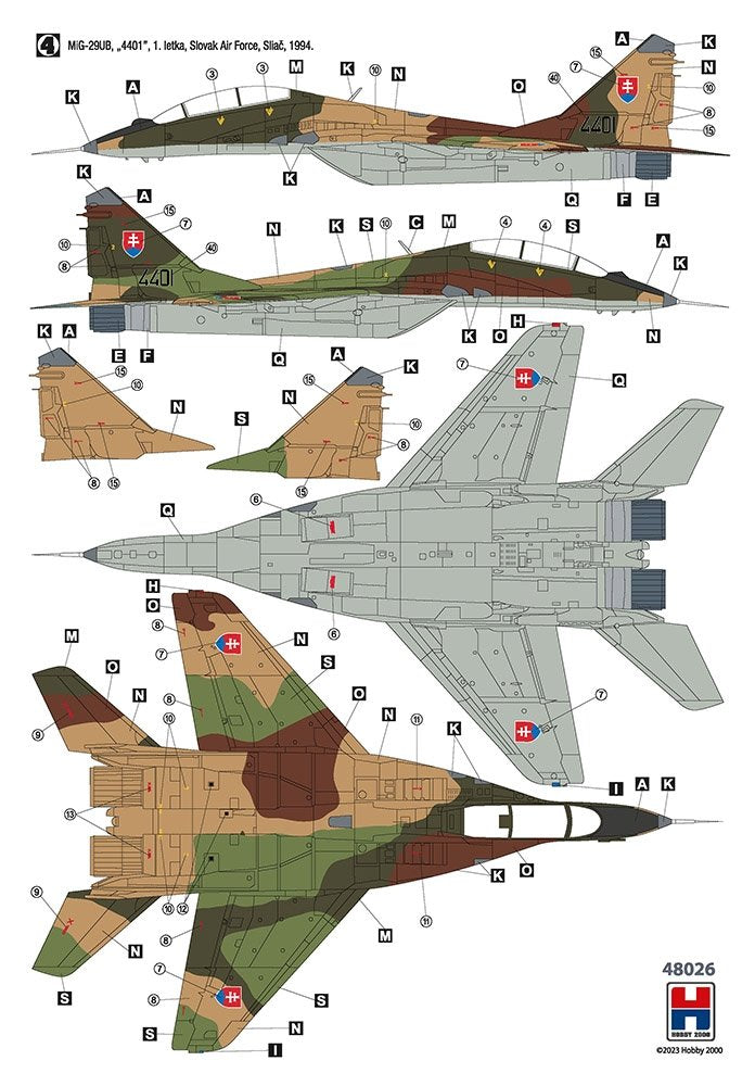 Hobby 2000 48026 MiG-29UB Czech &amp;amp; Slovak Air Force 1/48 – zdjęcie 5