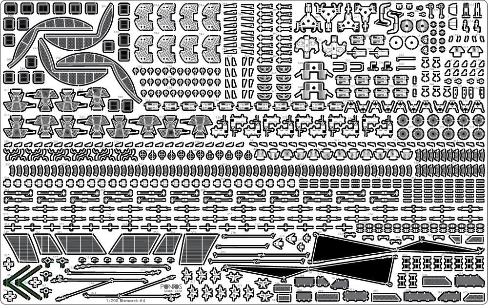 Pontos 27001F1 BISMARCK 1941 Detail Up Set Advanced 1/200 – zdjęcie 15