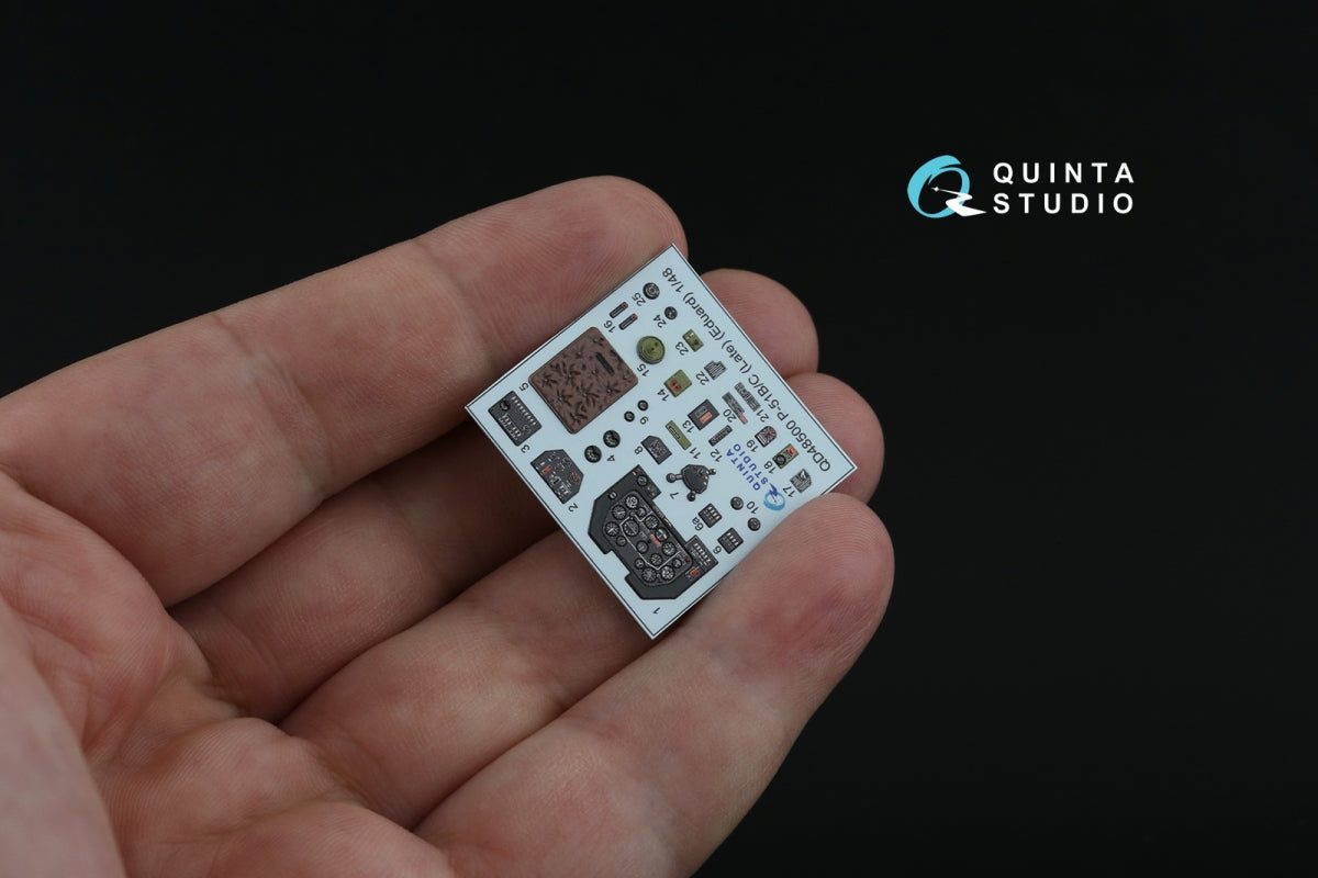 Quinta Studio QD48500 P-51B late/P-51C Late 3D-Printed coloured Interior on decal paper (Eduard) 1/48 – zdjęcie 7