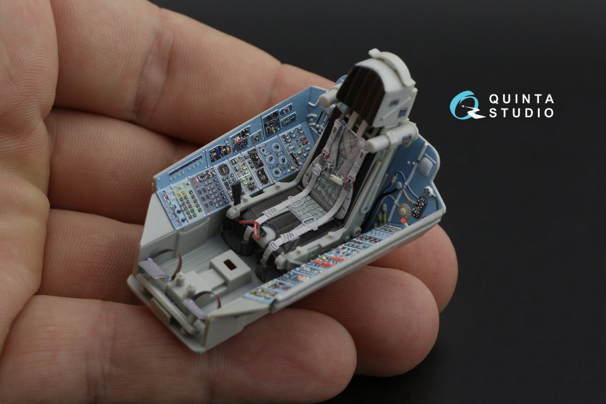 Quinta Studio QD32088 Su-27 3D-Printed &amp;amp; colored Interior on decal paper (Trumpeter) (full version) 1/32 – image 4