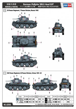 Hobby Boss 82956 German Pz.Kpfw. 38(t) Ausf.E/F 1/72 – image 3