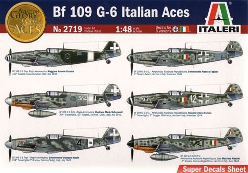 Italeri 2719 Bf 109 G-6 &amp;#39;&amp;#39;Italian Aces&amp;#39;&amp;#39; 1/48